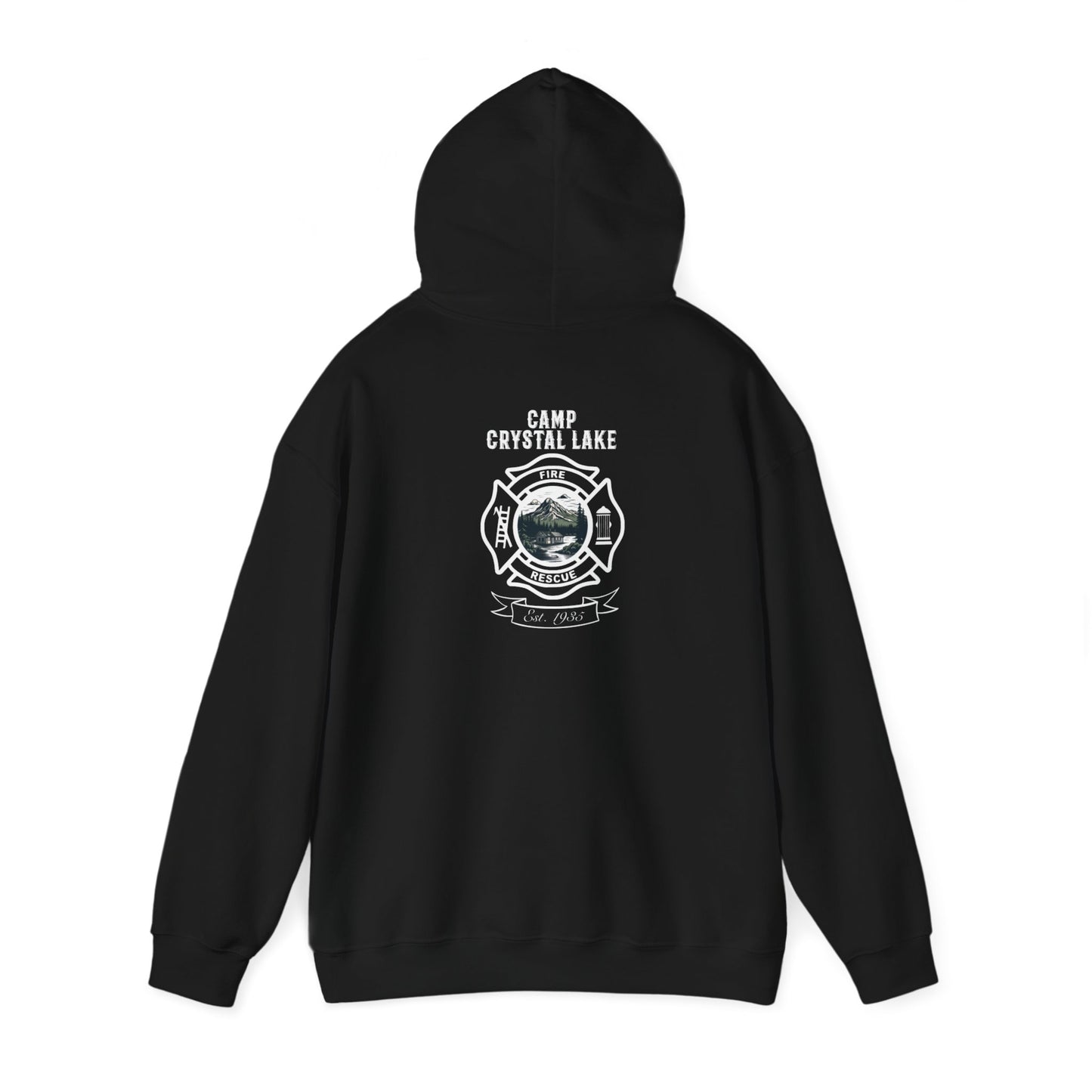 Camping Crystal Lake Fire department Unisex Heavy Blend™ Hooded Sweatshirt