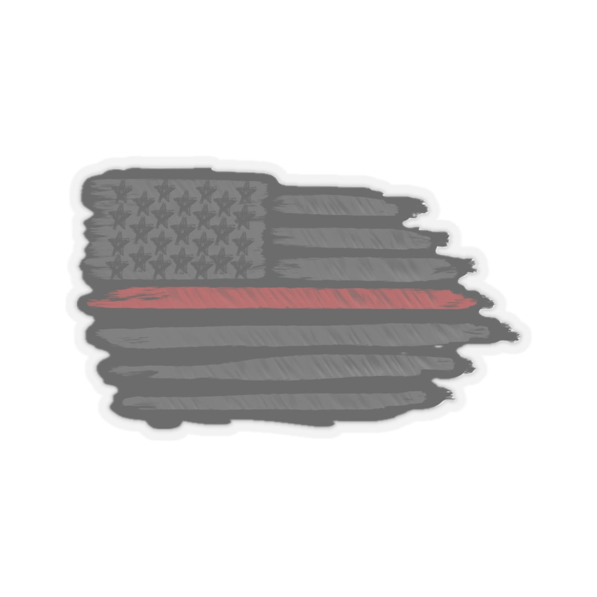 Firefighter Stickers American Flag Thin Red Line Pain Art Vinyl decal