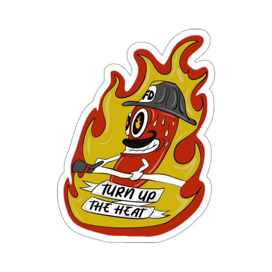 Firefighter Stickers Red Hot Chilli Pepper Heat Cartoon Art Vinyl Decal