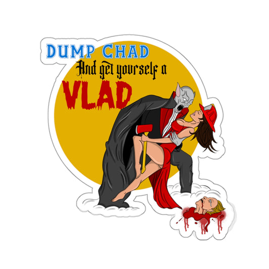 Sexy Vampire Stickers Pinup Girl Brunette Vlad Dracula Seductive Firefighter Artwork