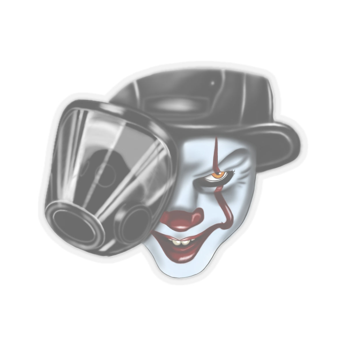 Firefighter Stickers Pennywise Horror Theme "It" Clown Illustration Vinyl Decal