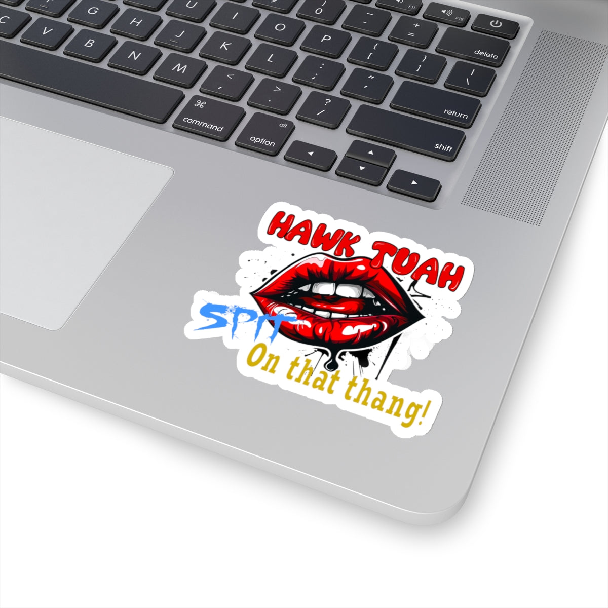 Hawk Tuah Social Media Girl Viral Quote Humor Funny Laugh Sticker Vinyl Decal