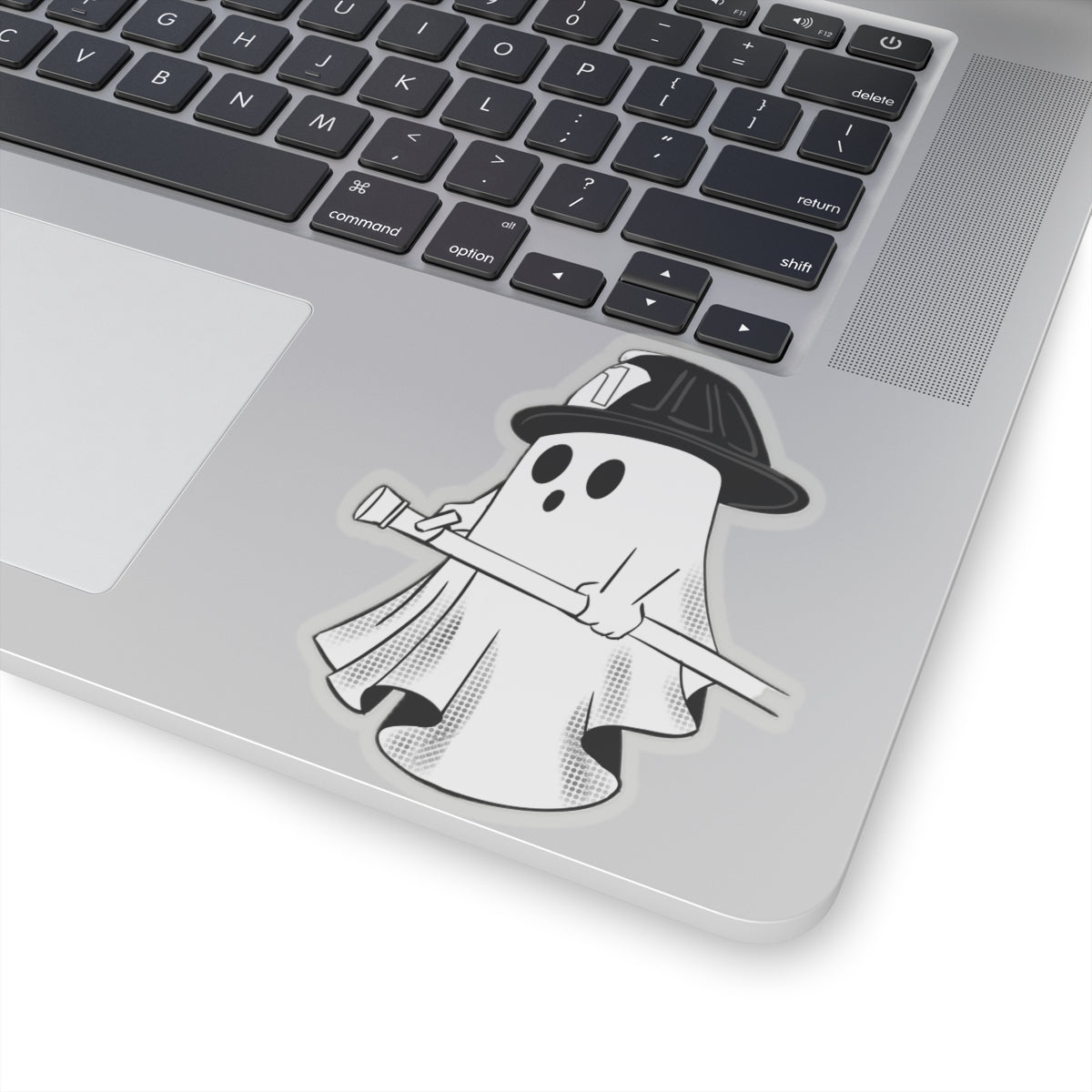 Firefighter Stickers Cute Fire station haunting ghost mascot Vinyl Decal