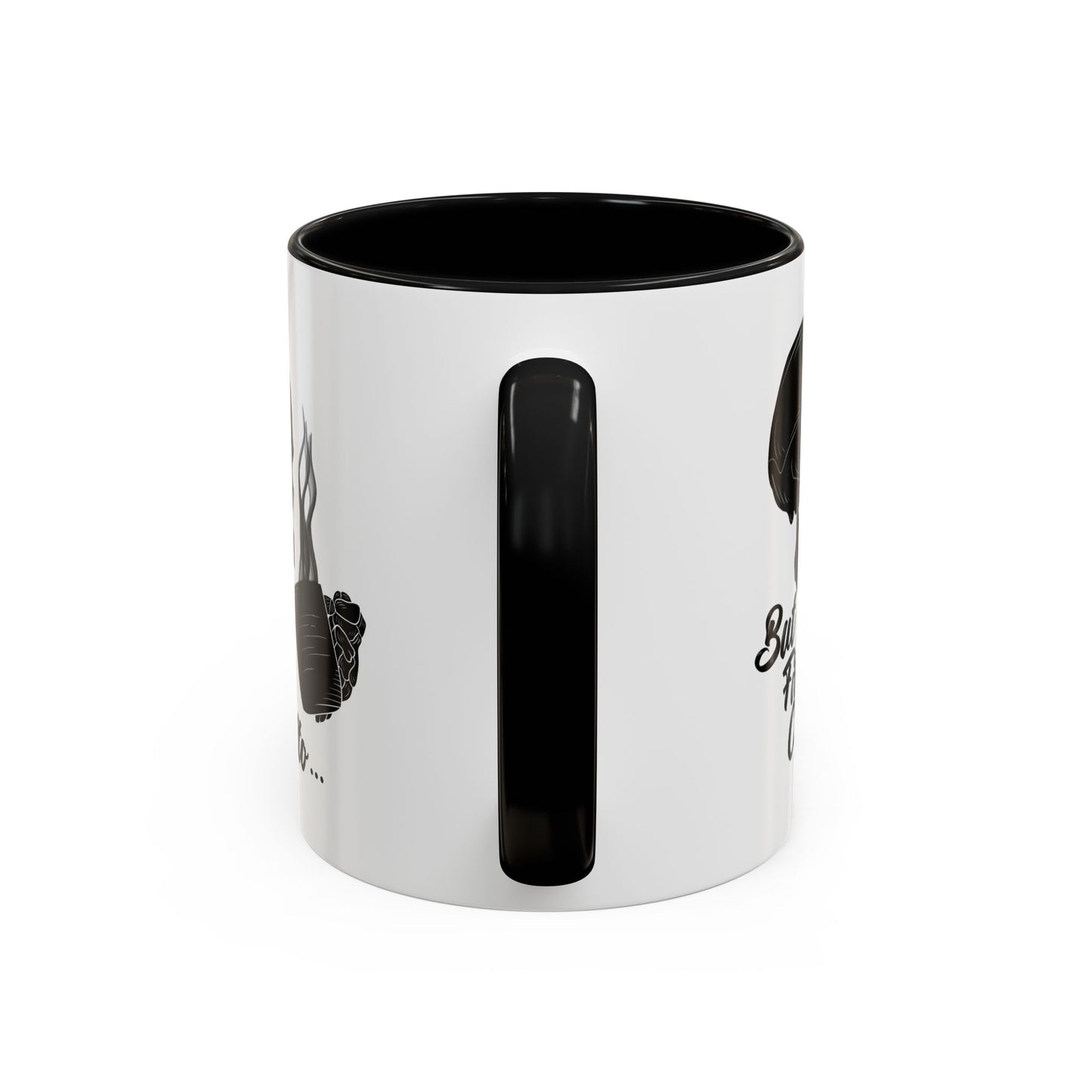 But first Cafecito Black Skull Art Accent Coffee Mug