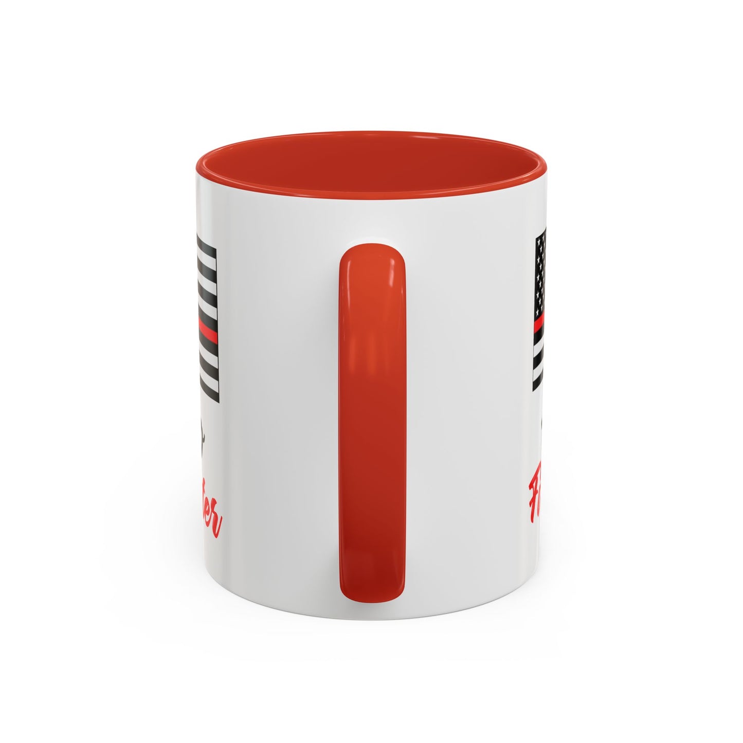 Hero Firefighter Thin Red Line Flag 2024 Wrap Around View Accent Coffee Mug Cup