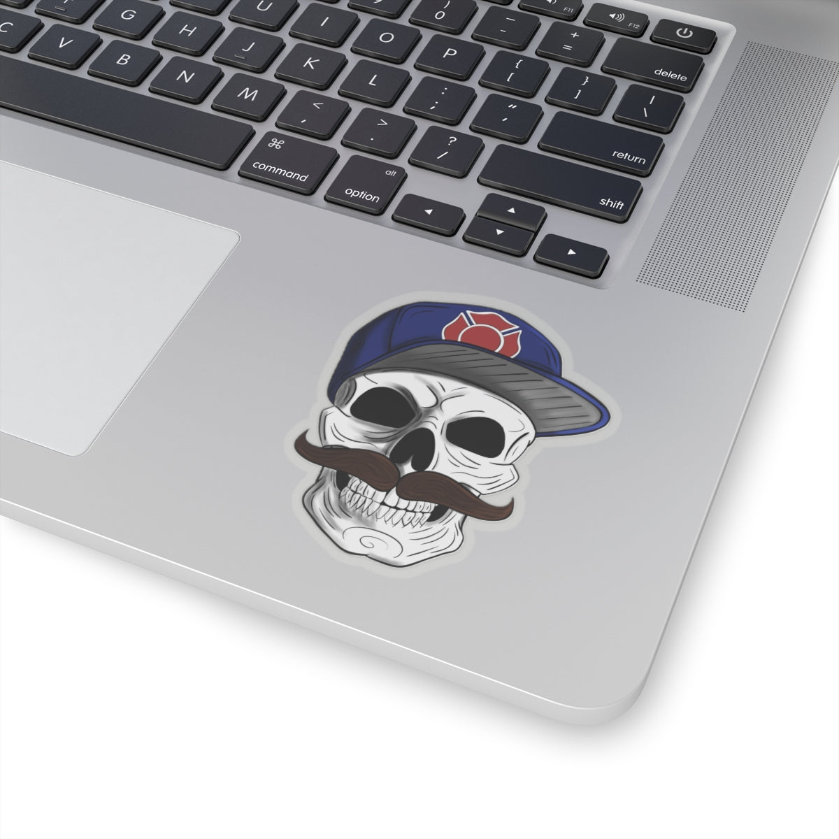 Firefighter stickers Mustache Baseball Cap Hat Skull Design vinyl decal