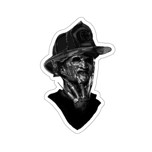 Classic Horror Movie Stickers Nightmare on Elm Street Firefighter Themed Fan Art