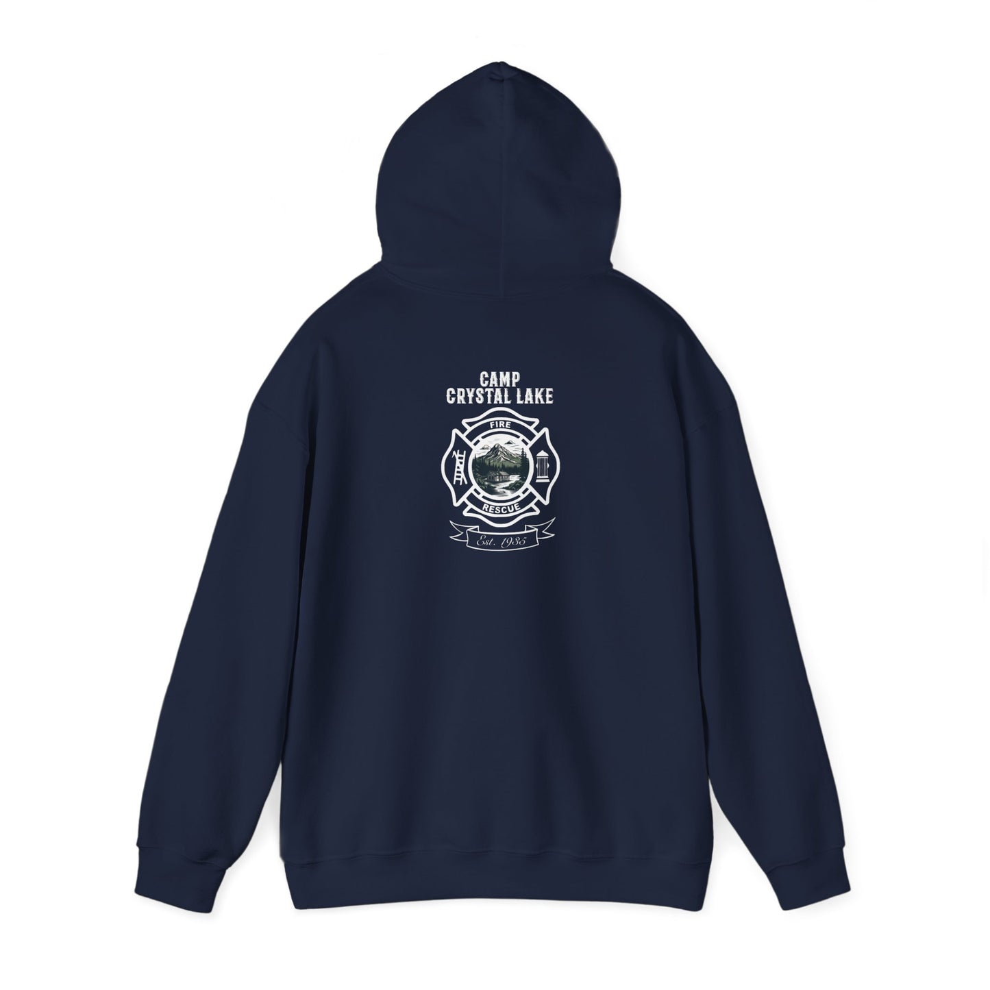 Camping Crystal Lake Fire department Unisex Heavy Blend™ Hooded Sweatshirt