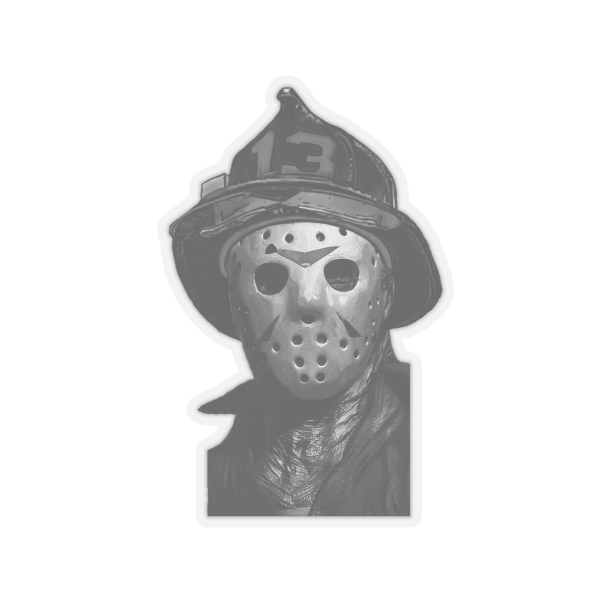 Classic Horror Movie Stickers Cabin Jason Voorhees Psycho Killer Firefighter Themed Fan Art