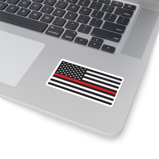 USA American Flag Sticker Decal Kiss Cut design America Pride Thin Red Line Fire