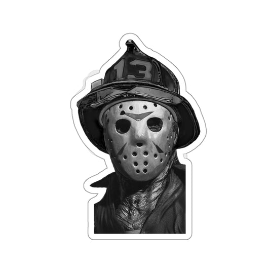 Classic Horror Movie Stickers Cabin Jason Voorhees Psycho Killer Firefighter Themed Fan Art