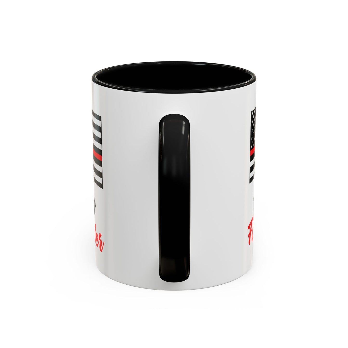 Hero Firefighter Thin Red Line Flag 2024 Wrap Around View Accent Coffee Mug Cup