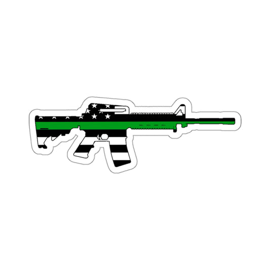 Rifle Stickers AR15 United States American Flag Freedom Thin Green Line Decals