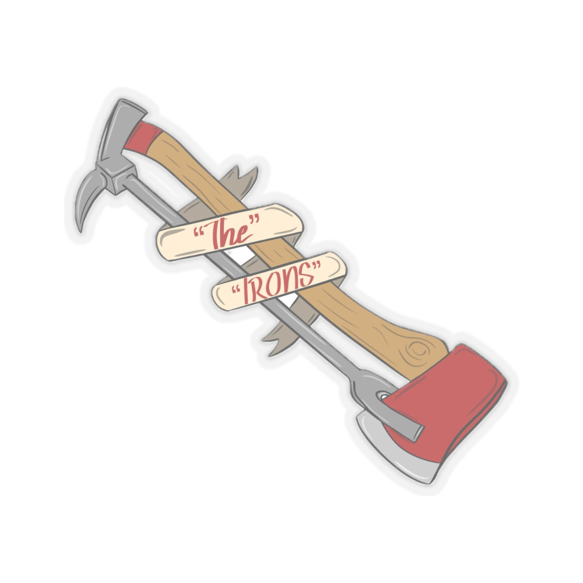 Firefighter Stickers The Irons Halligan tool axe force entry vinyl decal