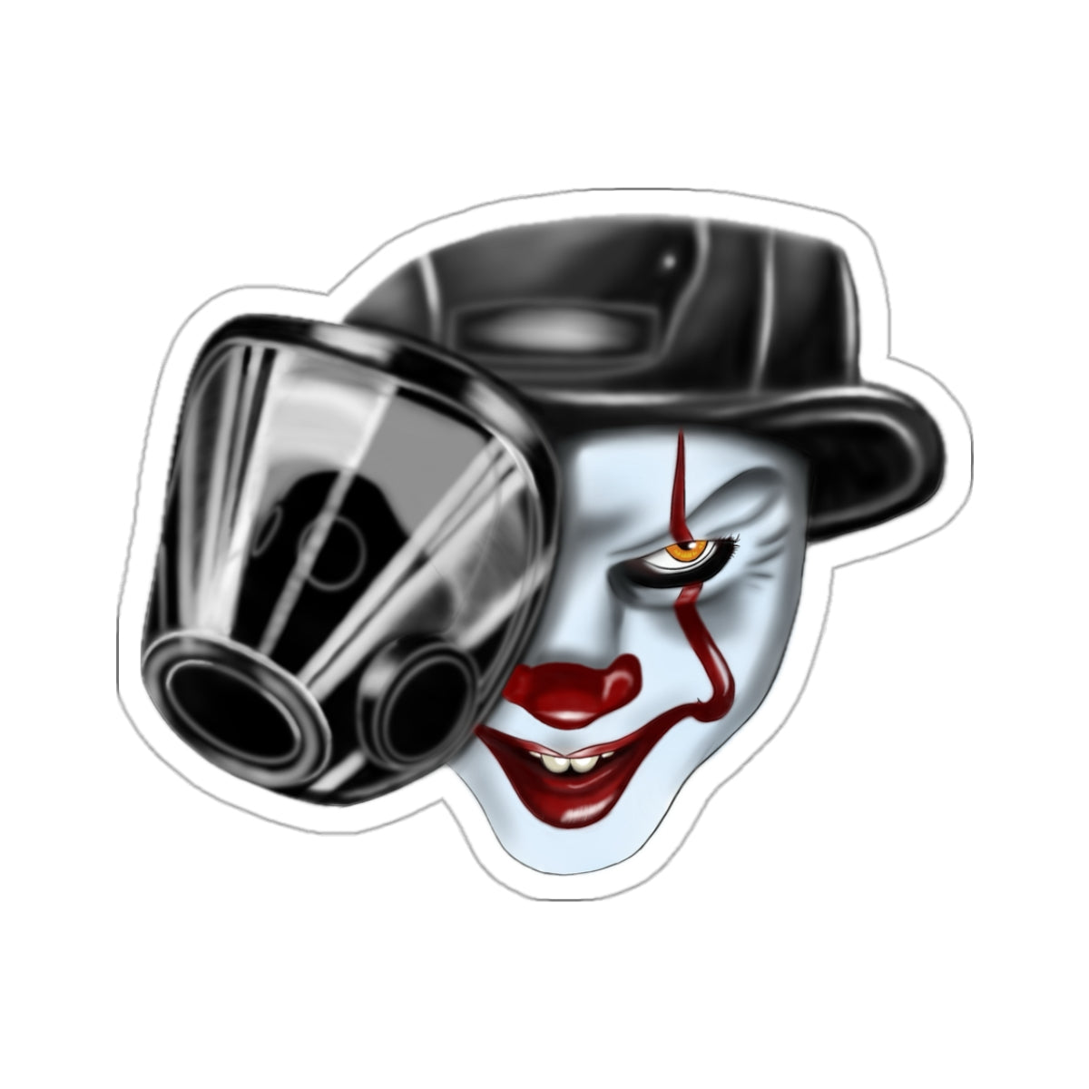 Firefighter Stickers Pennywise Horror Theme "It" Clown Illustration Vinyl Decal