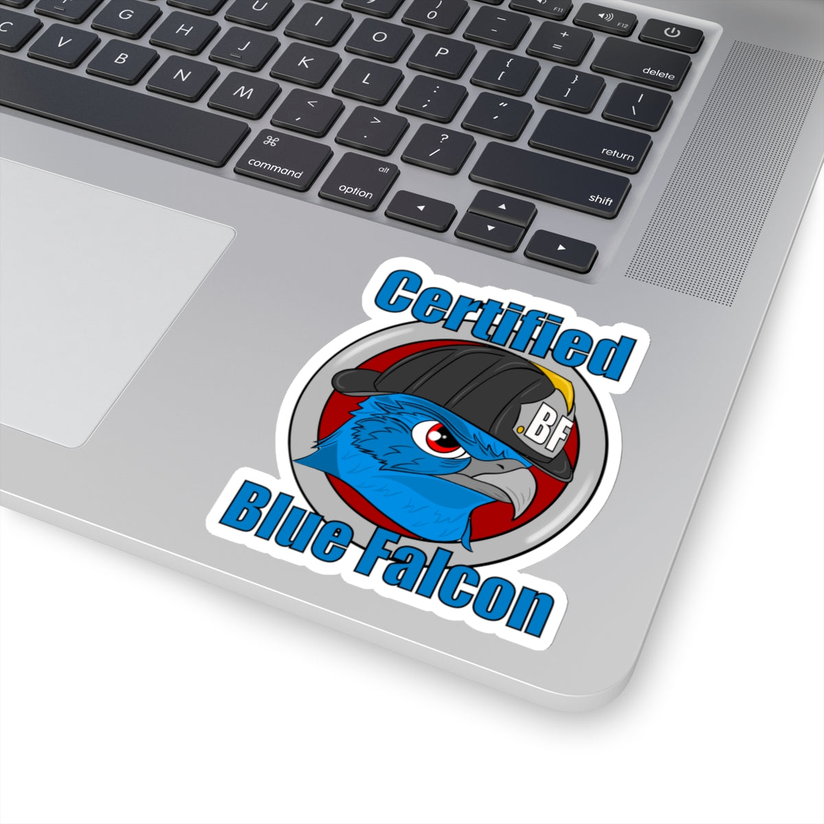 Firefighter Helmet Themed Stickers Certified Blue Falcon Funny Joke Meme Buddy